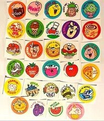 60 Trend Scratch & Sniff Retro Stickers, At Least 2 Of Each