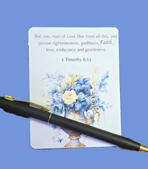 Bible Quotes Inspirational Faith Journal Cards #383 – Blue