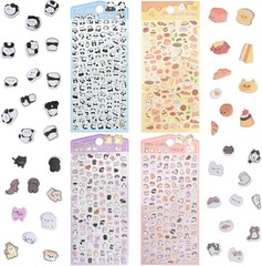 500+ Mini Puffy Stickers 4 Sheets Kawaii