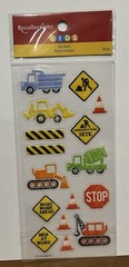 Recollections Kids – Autocollants Stickers – Construction Vehicles- 16pc