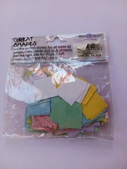 Provo Craft – Great Shapes – 1″ Square Pastel – 150 pieces – NEW