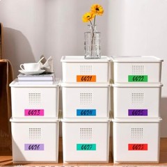 Colored Label Sticker in 12 Colors,3 x 1 Inch Rectangle Color- Coding 480