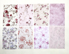 Romantic Pink Floral Background Stickers Valentine’s Day Junk Journal Collage