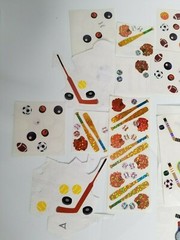 Vintage Sports Football Tennis Basketball Hockey Baseball Scrapbook Stickers