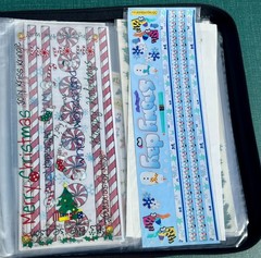 Crop In Style Binder ~ 17 Sheets of Christmas Stickers ~ Navy Blue with Strap