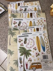 New Scrapbooking Items – Island Themed- Stickers and Themed Pages
