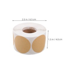 3 Rolls Round Plain Stickers for Labeling Blank Name Tag Tags Labels