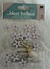 JOLEE’S Boutique EK Success Dimensional Sticker Violet Jeweled Flowers Gems