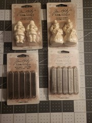 Tim Holtz Salvaged Santas, Salvaged Snowmen and Two Packs Of Word Bands
