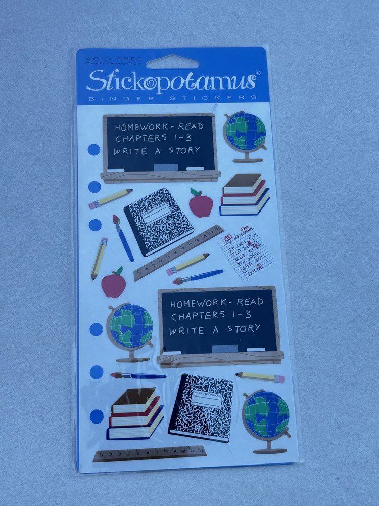 Stickopotamus Binder Stickers Classroom School Supplies Scrapbooking