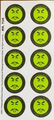 Genuine Mr. Yuk Stickers 10 Total (1 Sheet) Yuck FREE SHIP! 70’s 80’s 90’s RETRO
