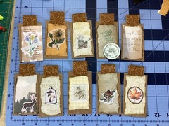Set of 10 Handmade Vintage Junk Journal Tags – Mushrooms, Butterflies, Woodland