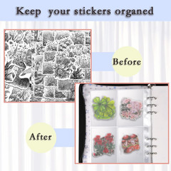 4 in 1 Sticker Storage Organizer, Binder with Storage Sleeves and Release Paper,