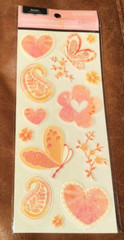 COLORBOK SORBET ACETATE GLITTER STICKERS HEARTS FLOWERS PAISLEY