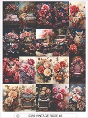 VINTAGE ROSE #3 – COMPLETE SHEET OF 20 STICKERS