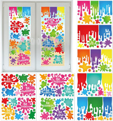 Cinrobiye 9 Sheets Inspirational Quotes Window Clings for Home and Classroom