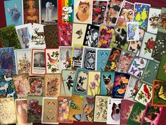 Mixed Lot Of 60 Single Swap Playing Cards Majority Vintage Craft Collecting