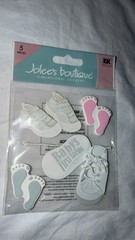RARE Jolee’s Baby’s First 1st Steps Shoes Footprints Scrapbook Stickers SPJB384