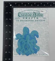 Creative Native Die-Cuts 12 Asst. Size Paper Blue Sea Turtles Scrapbook New NIP