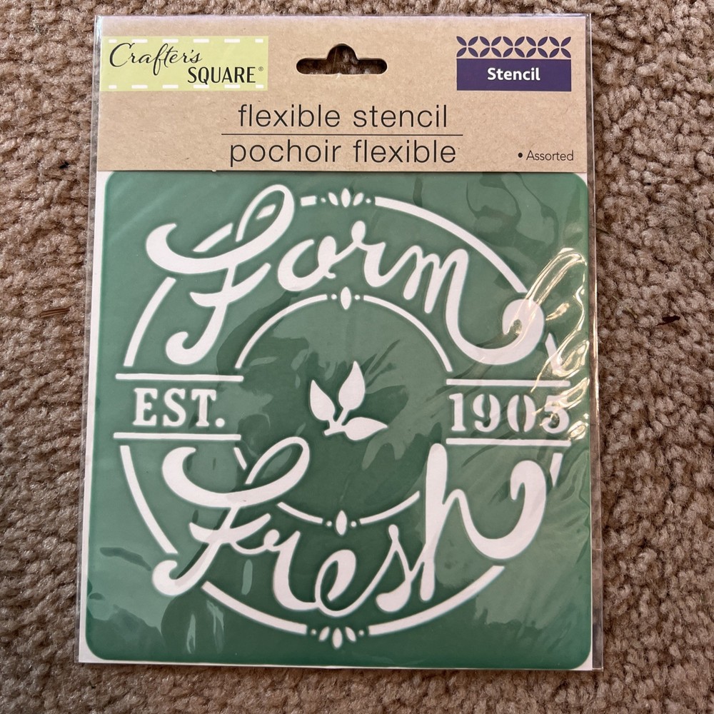 Crafter’s square Flexible Stencil Farm Fresh