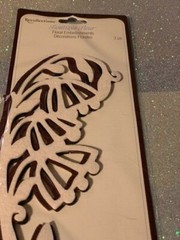 3D RECOLLECTIONS WHITE BROWN FELT FLORAL EMBELLISHMENTS 3 PCS RARE 3D #2