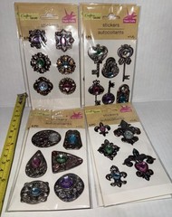 Lot of 8 Crafter’s Square Jewel Puffy Sticker Packs – 2 of Each Design