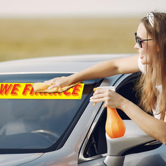 We Finance Windshield Stickers 12 Pack Dealership Advertising Sticker