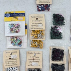 Metal Eyelets Scrapbook Crafting Colorful Novelty Vintage Floral Round Over 3000