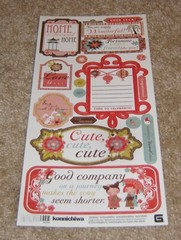 Basic Grey Cardstock Sticker Sheet ~ Konnichiwa Asian Theme