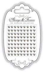 Craft Consortium ALWAYS & FOREVER ADHESIVE PEARL HEARTS (81PC) scrapbooking