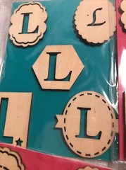 Wooden Stickers Letters P,T,R,F,D,L. NEW Scrapbook Craft Monogram Initial Alpha