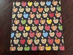 40 Sheets Scrapbook Card Stock Paper Foil Embossed Die Cuts Kids School Apple