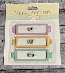 Lot of 8 K&Company & Others ~Metal Accents (Snaps, Hearts, Frames, Tags, Etc.)