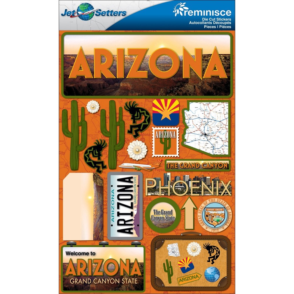 Jet Setters Dimensional Stickers Arizona