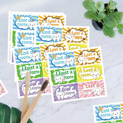 120 Pcs I Lost a Tooth Stickers 2.5 X 1.5 Inch for Tooth Fairy Kits