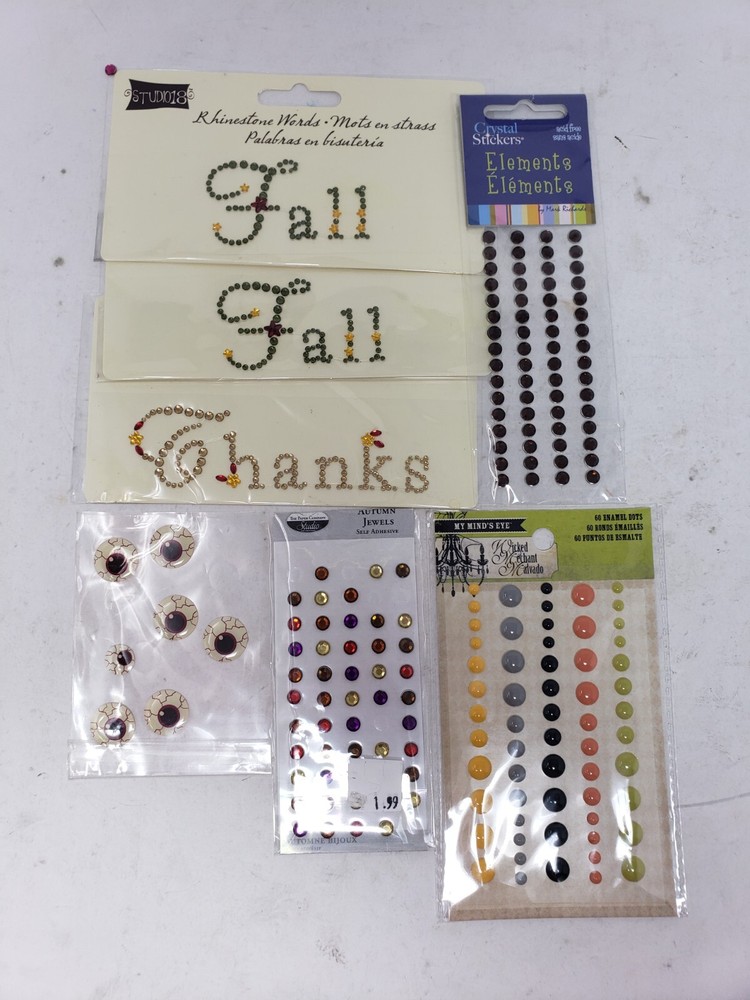 Crystal Stickers & Studio 18 Assorted Fall/Halloween Theme Adhesive Stickers