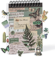 Green Vintage Washi Journaling Sticker , 476PCS Botanical Washi Tape Stickers, S