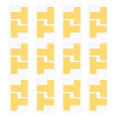 5S Location Marking Corner, (3x3x1.2 Inch, Yellow) (24Pcs), T-shaped Sticker
