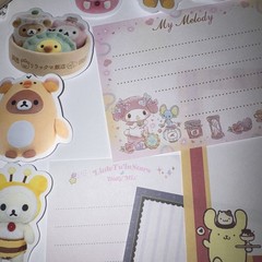Sanrio Kawaii Stationery Bundle Junk Journal Scrapbook Paper Craft Kit AA