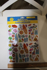 Laser Beach/Ocean Sticker 74PC Surf Board Jet Ski Palm Tree Snorkel Scrapbooking