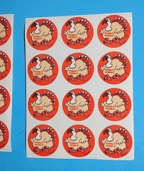 Trend Scratch n Sniff Sticker Gobble! Gobble! Turkey Thanksgiving Sheet VTG 80’S