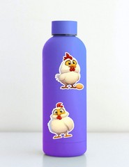 Cartoon Chicken Die Cut Vinyl Stickers Set Scrapbooking Laptop WaterBottle