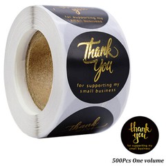 1000Pcs 1.5 Inch Thank You for Supporting My Small Business Stickers Round Label
