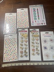 Mrs GROSSMANS Amy Tangerine Birthday Wishes sticker sheet Lot Of 7 Sheets