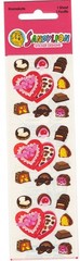 New Vintage Sandylion Valentine Chocolate Heart Candy Bon Bons Stickers NIP