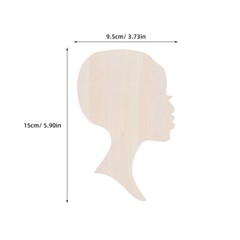 12PCS Head Silhouette Wooden Cutout African Woman Face Cutout Door Wall Hanging
