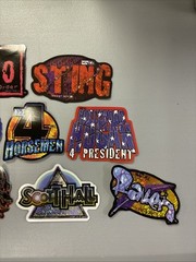Vintage Sticker Lot 90s WRESTLING WCW NWO PRISM Vending Sticker Set LOT OF 12