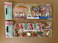 Jolee’s Scrapbook World Travel Stickers Lot Of 8 Paris France London Italy