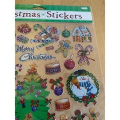 2006 Hobby Lobby Christmas Stickers Holographic Prismatic Sheet 6933204