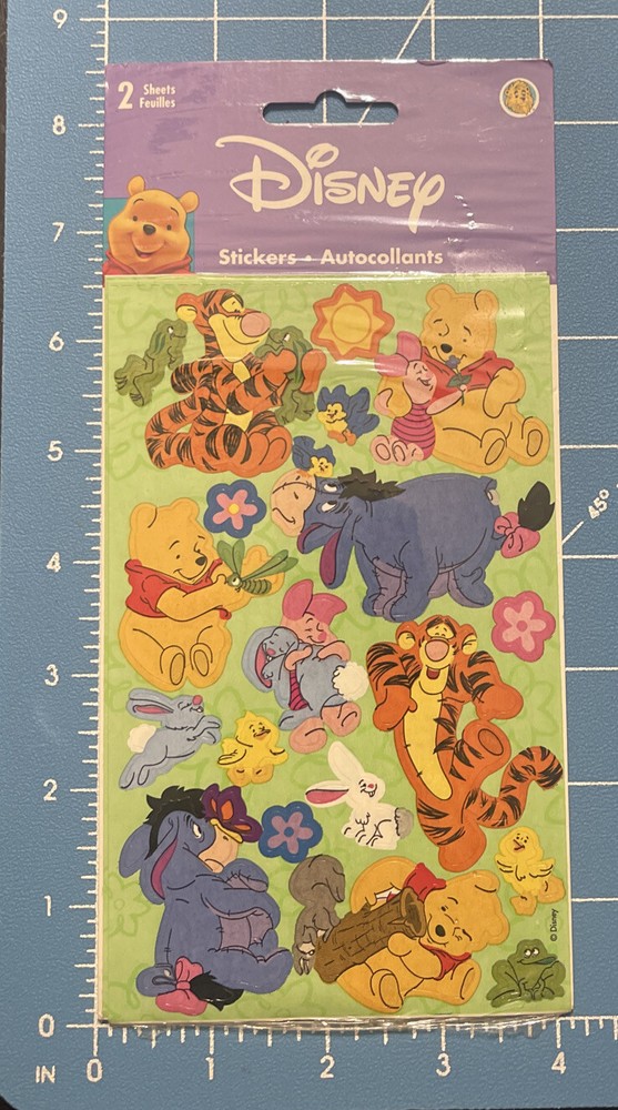 Vintage Disney Sandylion Stickers WINNIE THE POOH Tigger Piglet Eeyore 2 sheets